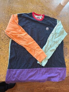 Billionaire Boys Club Colorblock Crewneck in Navy, Mint & Red. Worn twice.
